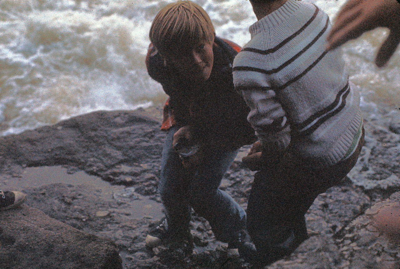 72-07-01, 170, Boys Catching Sammon, Deer Lake Falls, NF, Ca