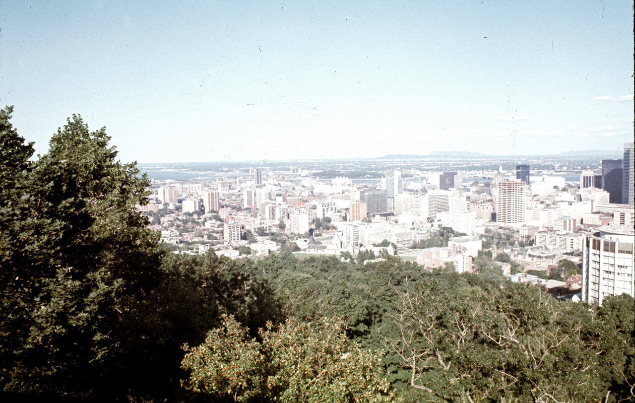 72-08-01, 105, Montreal City from Mt Royal, Quebec, Ca