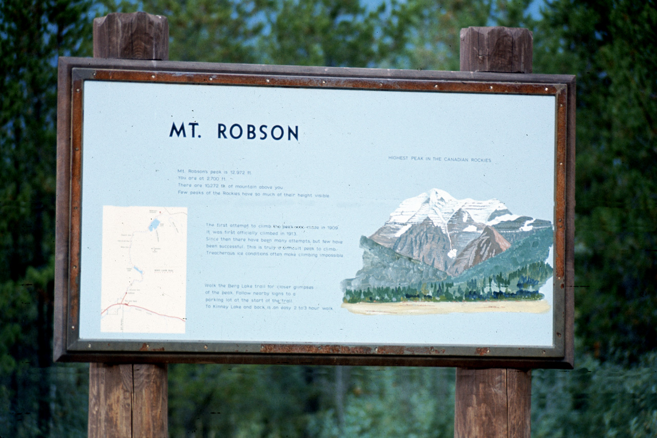 72-09-09, 137, Mt Robson Sign, British Columbia, Ca