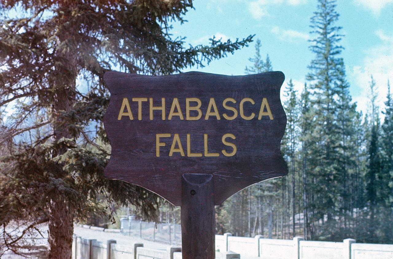 72-09-09, 141, Jasper Park, Athabasca Falls Sign, Alberta, Ca