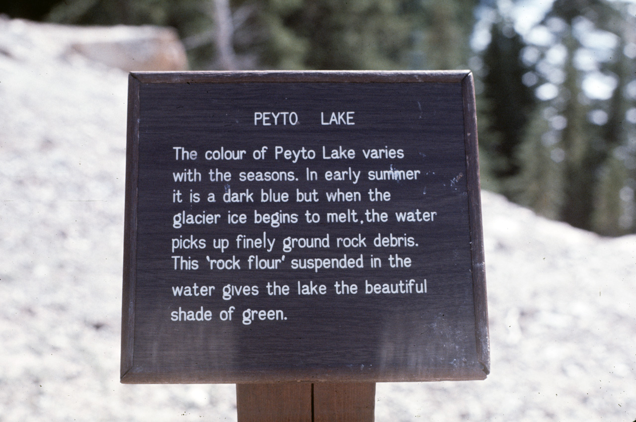 72-09-09, 175, Banff Park, Peyto Lake Sign, Alberta, Ca