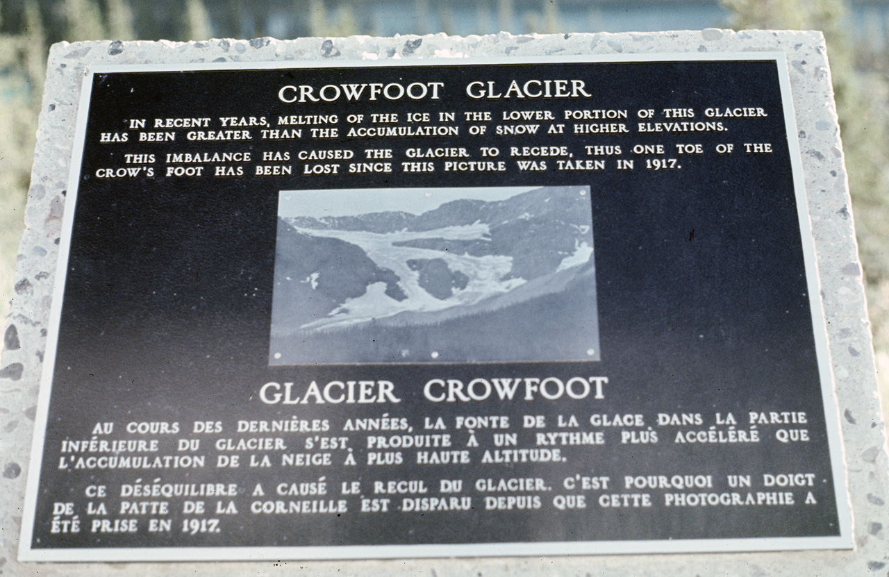 72-09-09, 180, Banff Park, Crowfoot Glacier Sign, Alberta, Ca