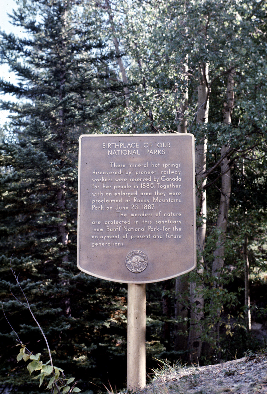 72-09-09, 200, Banff Park, Birthplace of Parks Sign, Alberta