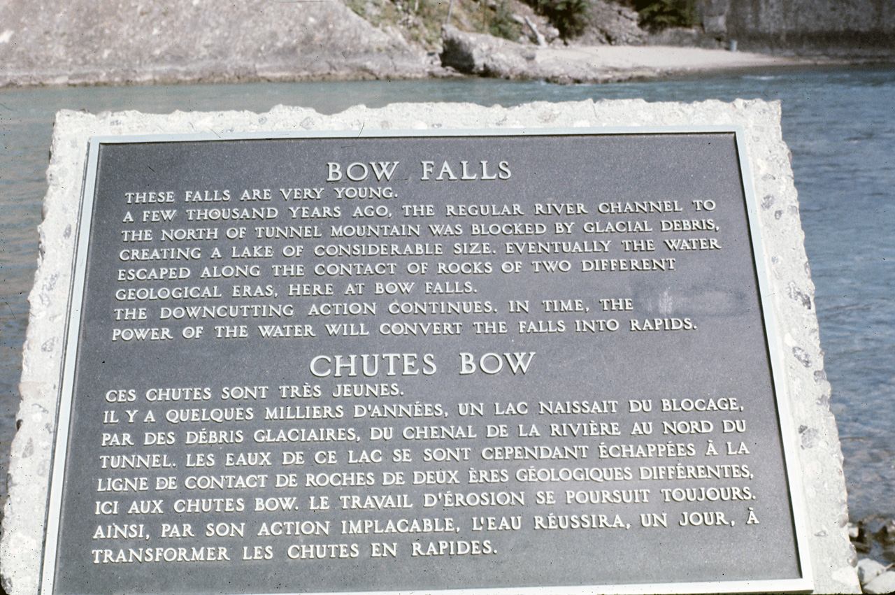 72-09-09, 203, Banff Park, Bow Falls Sign, Alberta, Ca