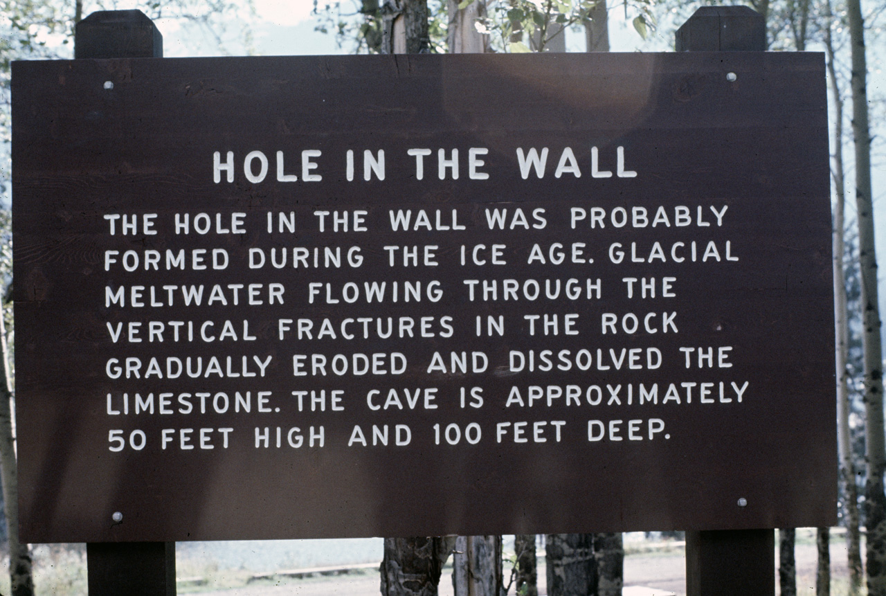 72-09-09, 209, Banff Park, Hole in the Wall Sign, Alberta, Ca