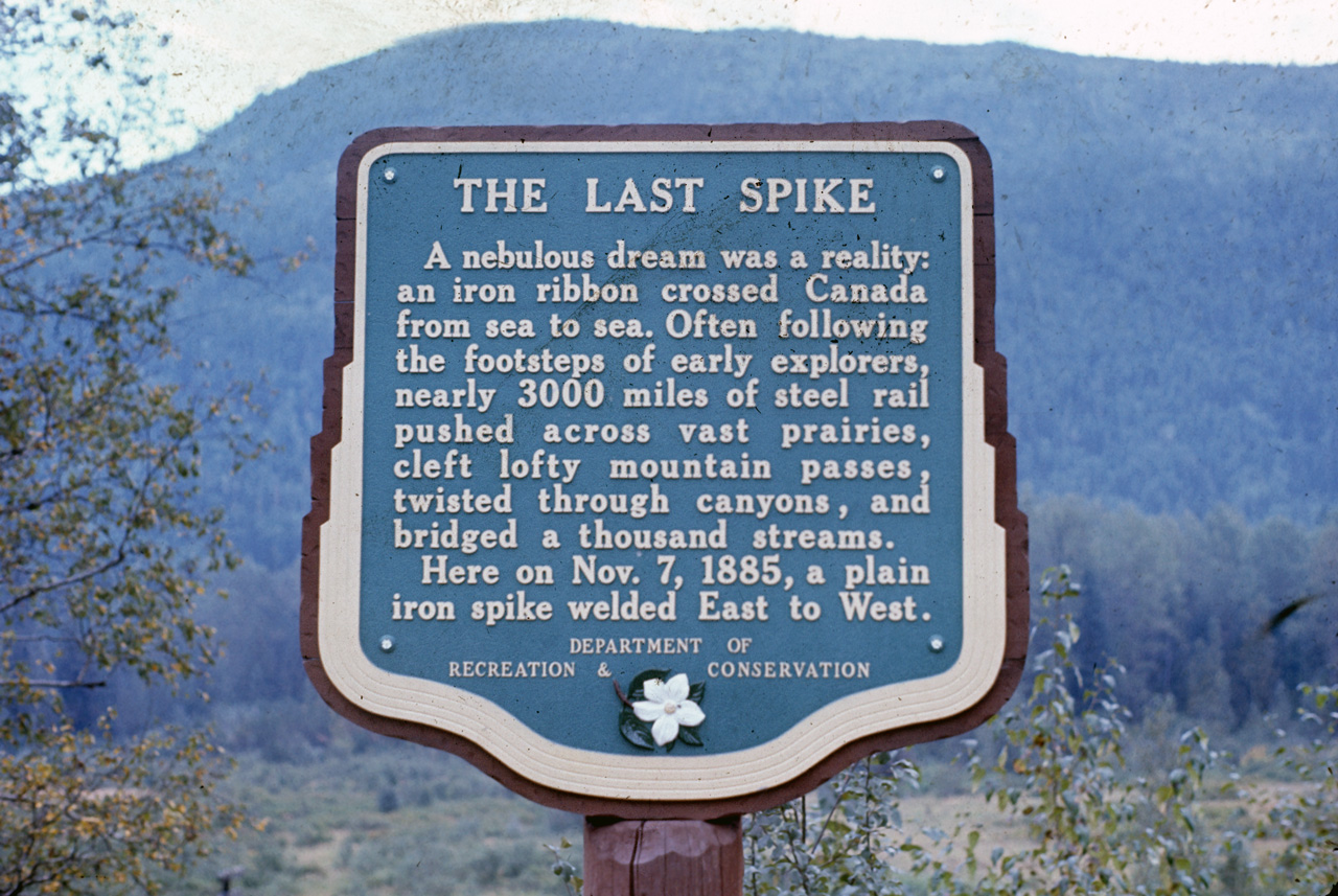 72-09-20, 285, The Last Spike Sign, British Columbia, Ca