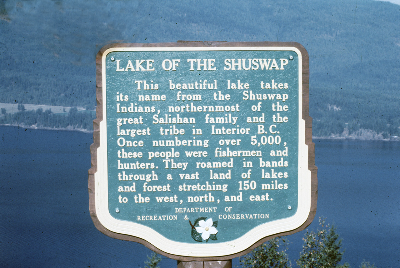 72-09-20, 289, Lake Shuswap Sign, British Columbia, Ca