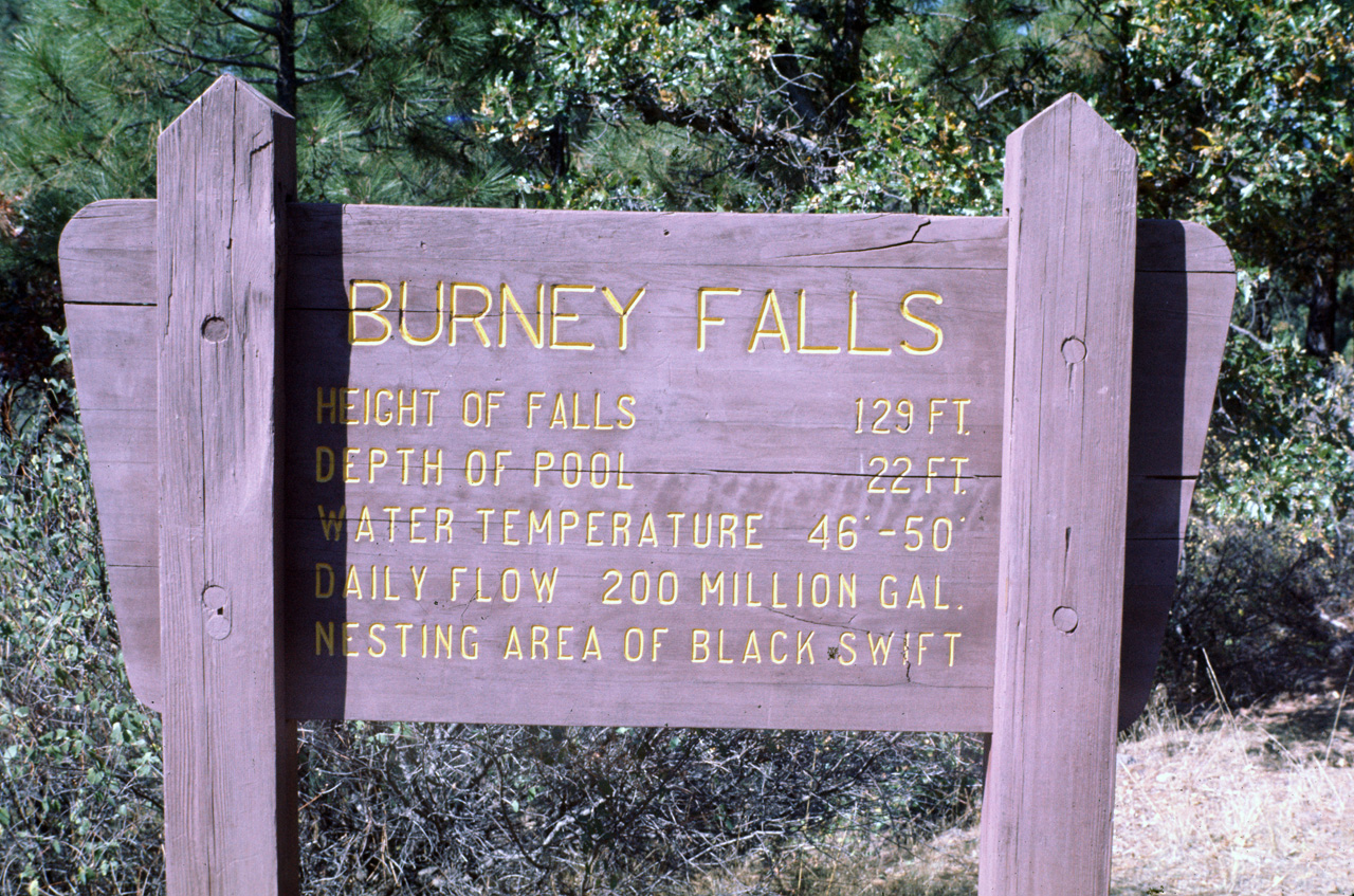 72-10-01, 057, McArthur Burney Falls Sign, California