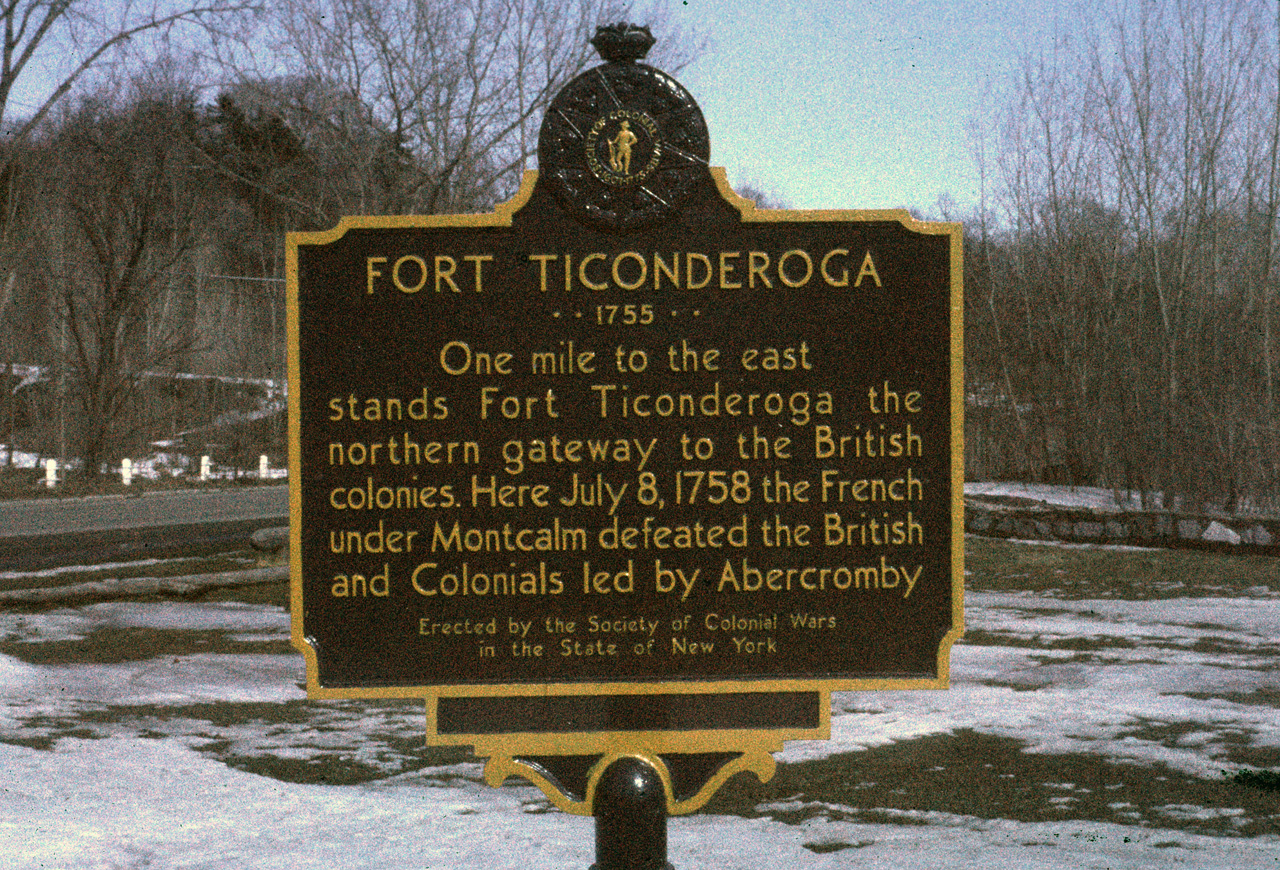 74-08-00, 08, Sign at Fort Ticonderoga